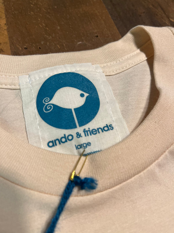 Ando T-Shirt - Cream- Large
