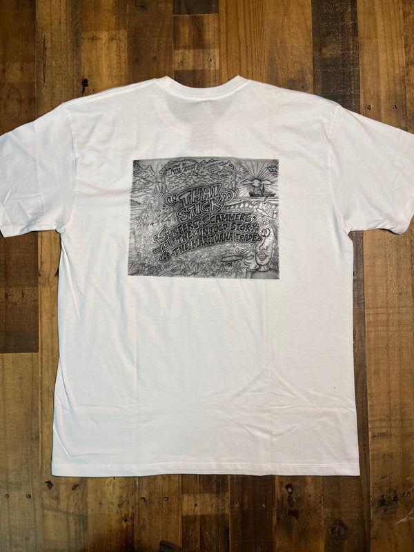 Thai Stick Tee - White- Large