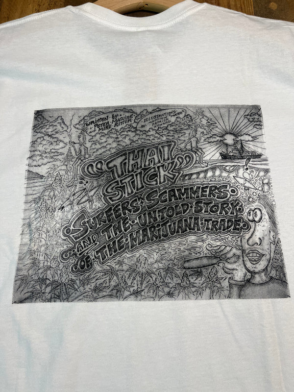 Thai Stick Tee - White- Large