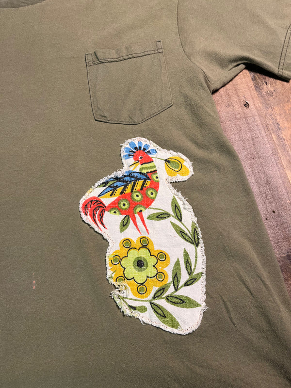 Applique Tee - Brown - Large