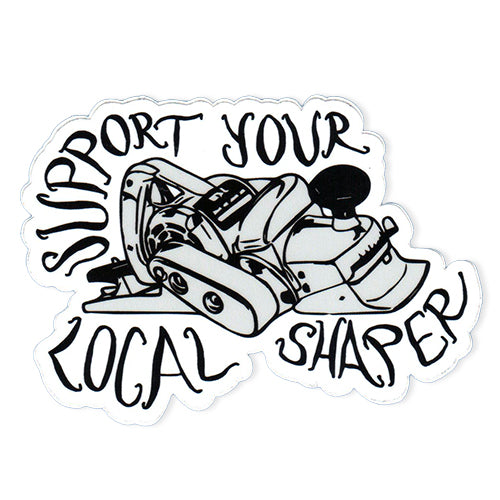 Support Your Local Shaper Script Sticker