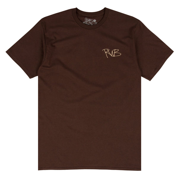 Ryan Burch brown surf t-shirt designed by Ryan Burch