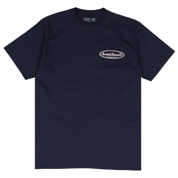 Moonlight Glassing Co. navy surf t-shirt design