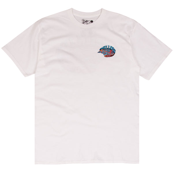 Jim Phillips white surf t-shirt design