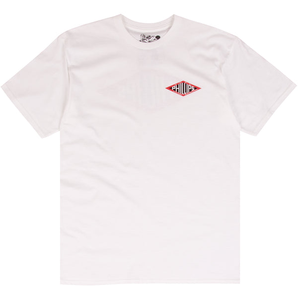 Jim Phillips white surf t-shirt design