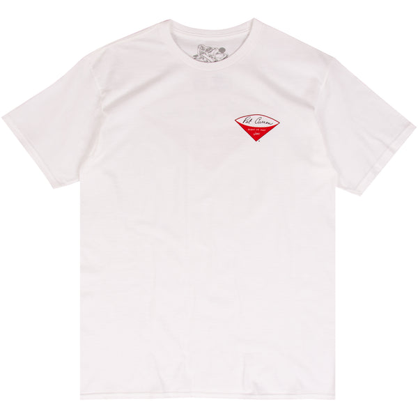 Pat Curren white surf t-shirt design