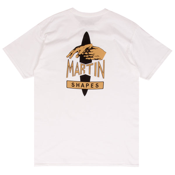 Josh Martin white surf t-shirt designed