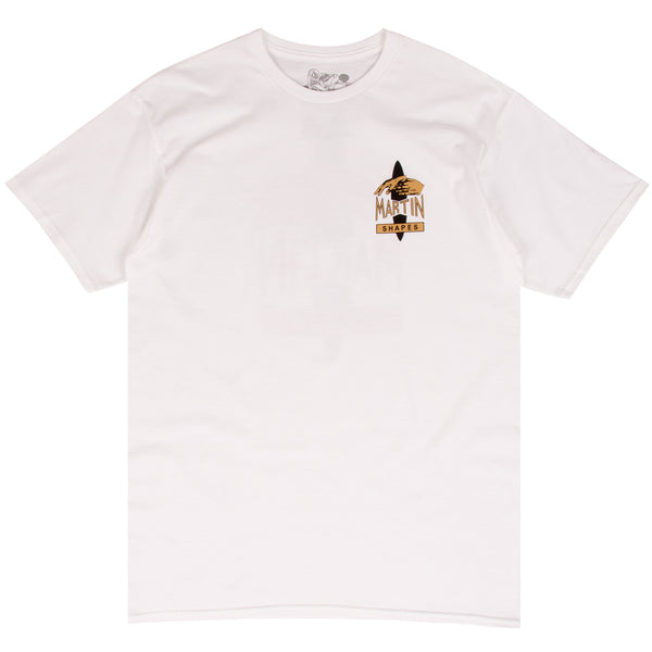 Josh Martin white surf t-shirt designed