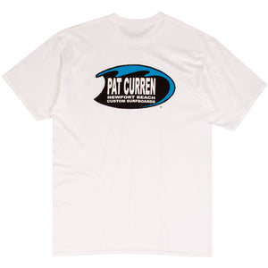 Pat Curren white surf t-shirt design