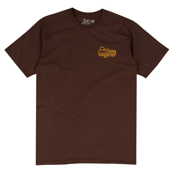 Jon Wegener Surfboards brown surf t-shirt design