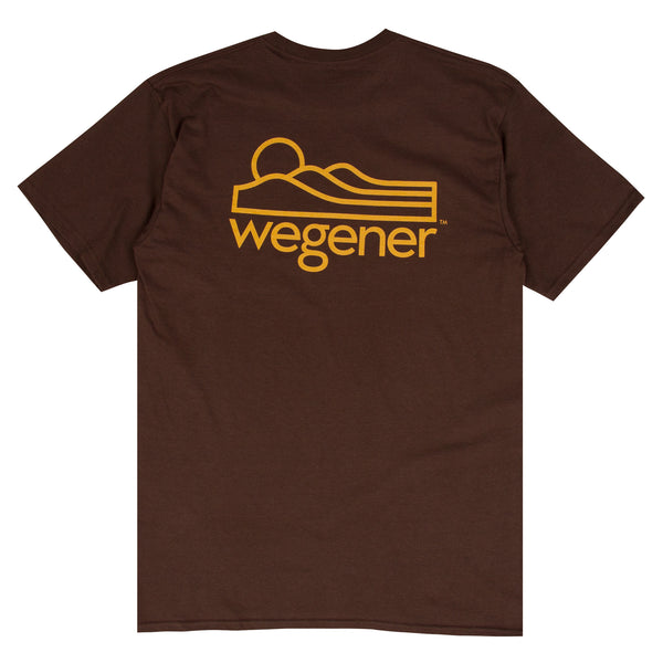 Jon Wegener Surfboards brown surf t-shirt design