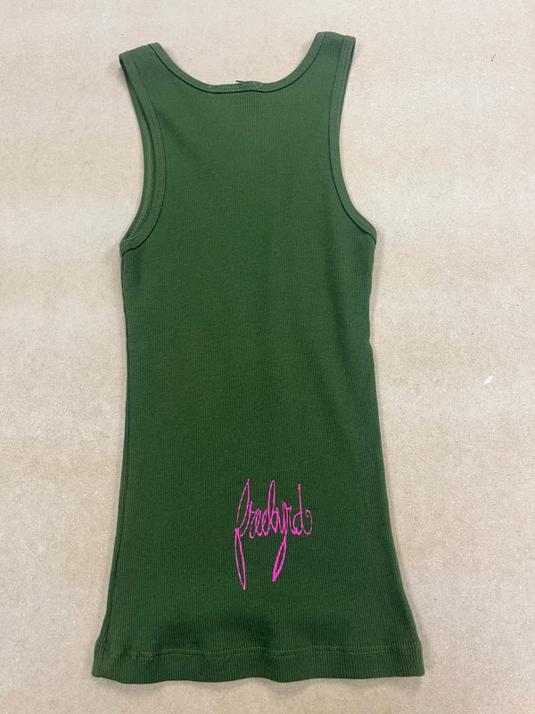Ando - Green - Small Women's Baby RibTank