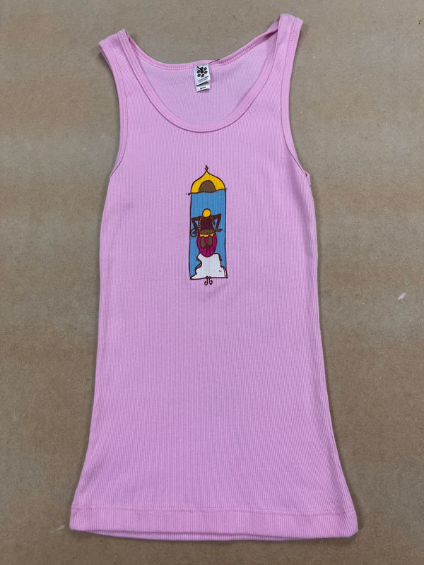Ando - Pink - Womens Medium Baby Rib Tank