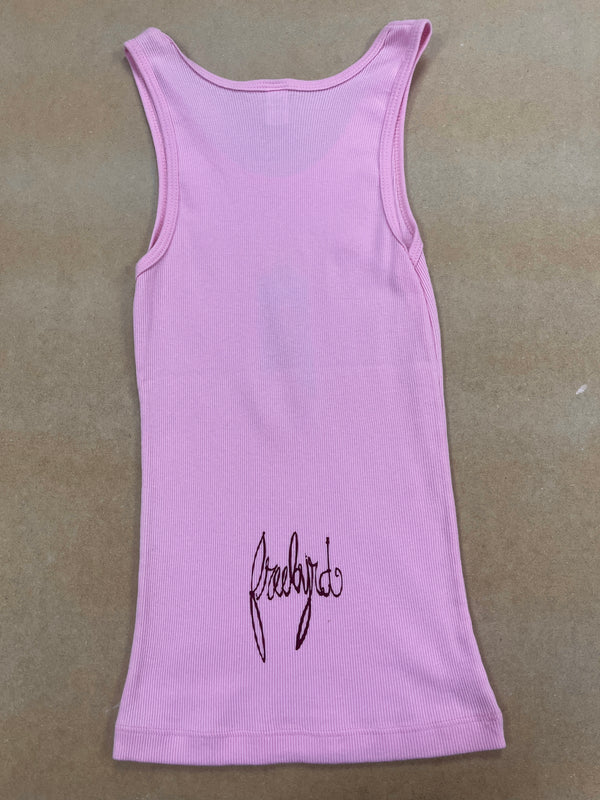 Ando - Pink - Womens Medium Baby Rib Tank