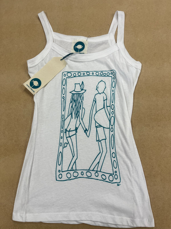 Ando - White - Women's Medium Camisole Tank