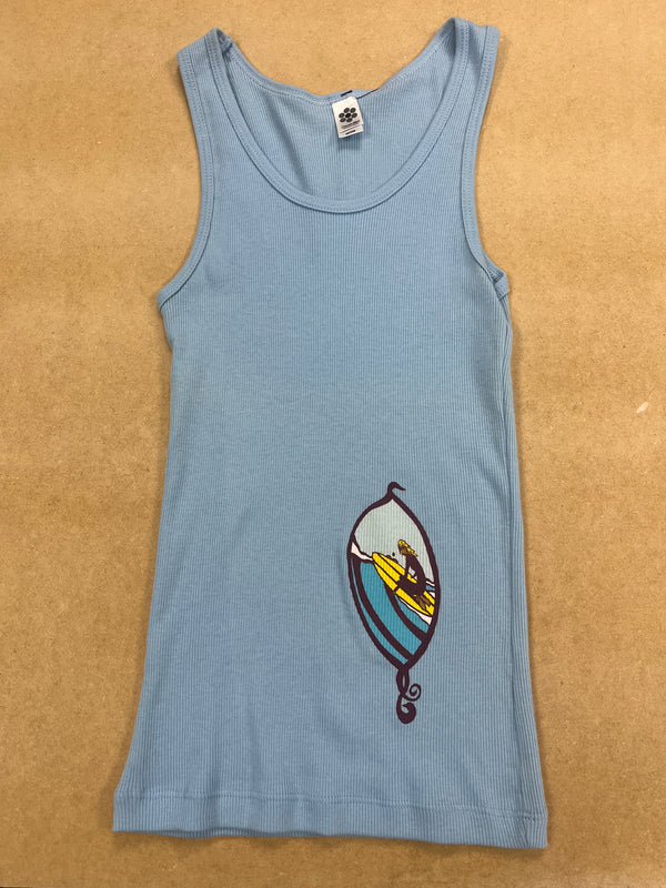 Ando - Light Blue - Women's Medium Baby Rib Tank