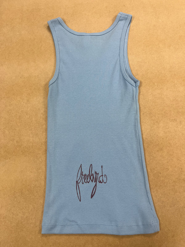 Ando - Light Blue - Women's Medium Baby Rib Tank