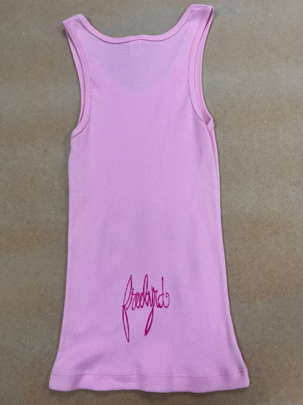 Ando - Pink - Medium Women's Baby Rib Tank