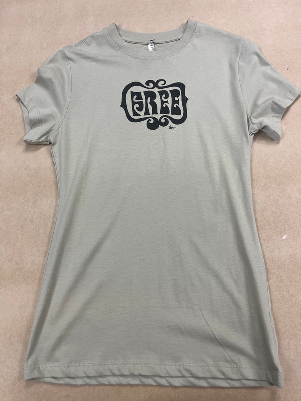 Ando - Grey/Olive Green - Large Women's Tee