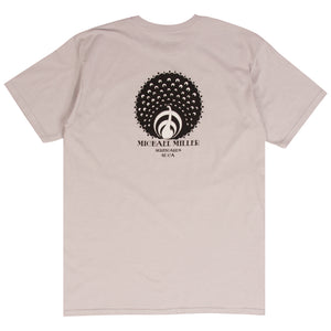 Michael Miller silver surf t-shirt designed by Tyler Warren