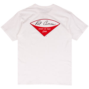 Pat Curren white surf t-shirt design