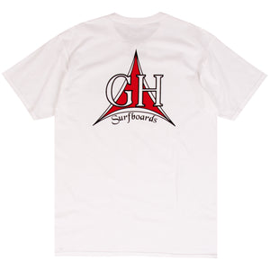 Gary Hanel white surf t-shirt design