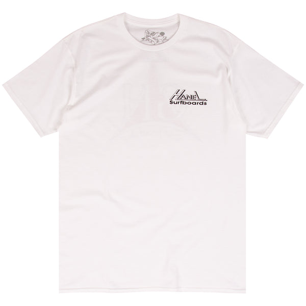 Gary Hanel white surf t-shirt design